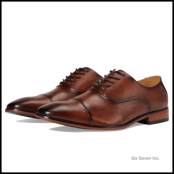 Classic Oxford Dress Shoes Lace-Up Formal Elegant Memory Foam Insole Comfort